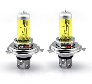 H4 9003-HB2 60/55W Super Yellow Headlight High Low Beam Light Bulbs Lamps V680 - Picture 1 of 9
