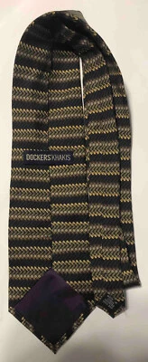 Dockers Khakis мужской шелк в полоску галстук подержанный в хорошем состоянии - Изображение 1 из 2