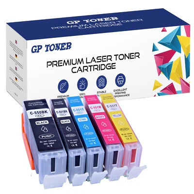 TINTE PATRONEN mit CHIP für CANON PIXMA MG5450 MG5550 MG6450 MX925 IP7250 - Bild 1 von 4