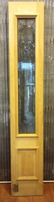 Puerta Exterior Estrecha Caoba 3/4 Vista y Vidrio Aislante 14" x 80 1/2" Foto 1 de 4