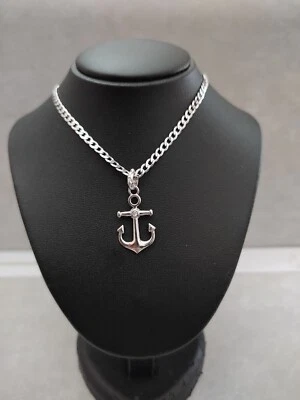 collana Ancora argento 925 uomo - Immagine 1 di 4