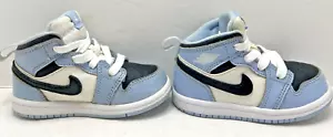 Nike Air Jordan 1 Mid Athletic Shoes ‘Ice Blue’ 644507-401 Toddler Size 7C - Picture 1 of 11