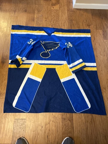 St Louis Blues Kids Club NHL Goalie Jake Allen 34 Polyester Snuggie-Blanket-EUC Cover