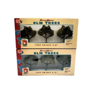 SceneMaster Elm Trees For Model Railroad Town Two Sets Of 3 NIB - Picture 1 of 2