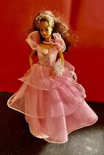 Nice Mattel Barbie Doll w/ Stand & Pink Dress