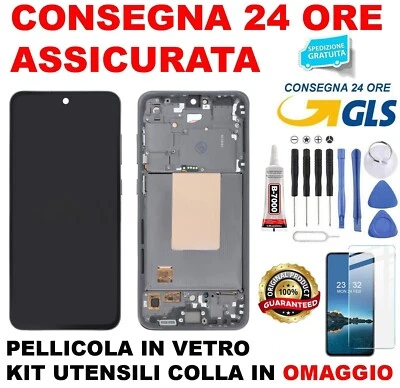 DISPLAY AMOLED ORIGINALE SAMSUNG S24 FE S721 SM-S721 NERO TITANIO BIANCO SILVER - Immagine 1 di 3