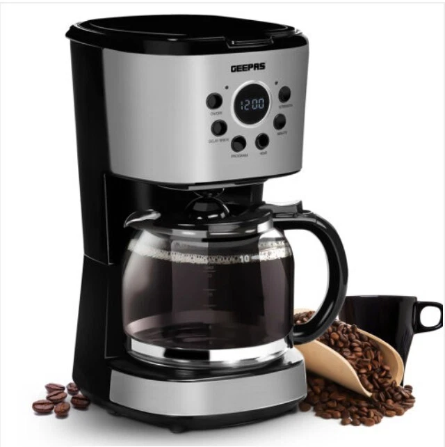 Geepas 1.5L Filter Coffee Machine 900W Programmable Drip Coffee Maker for Instan - Image 1 of 4