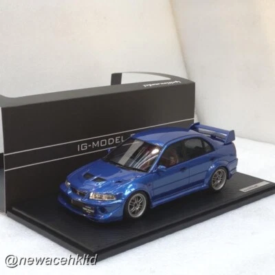 Mitsubishi Lancer Evolution VI GSR T.M.E (CP9A) modelo de encendido azul 1/18 #IG3665 Foto 1 de 2