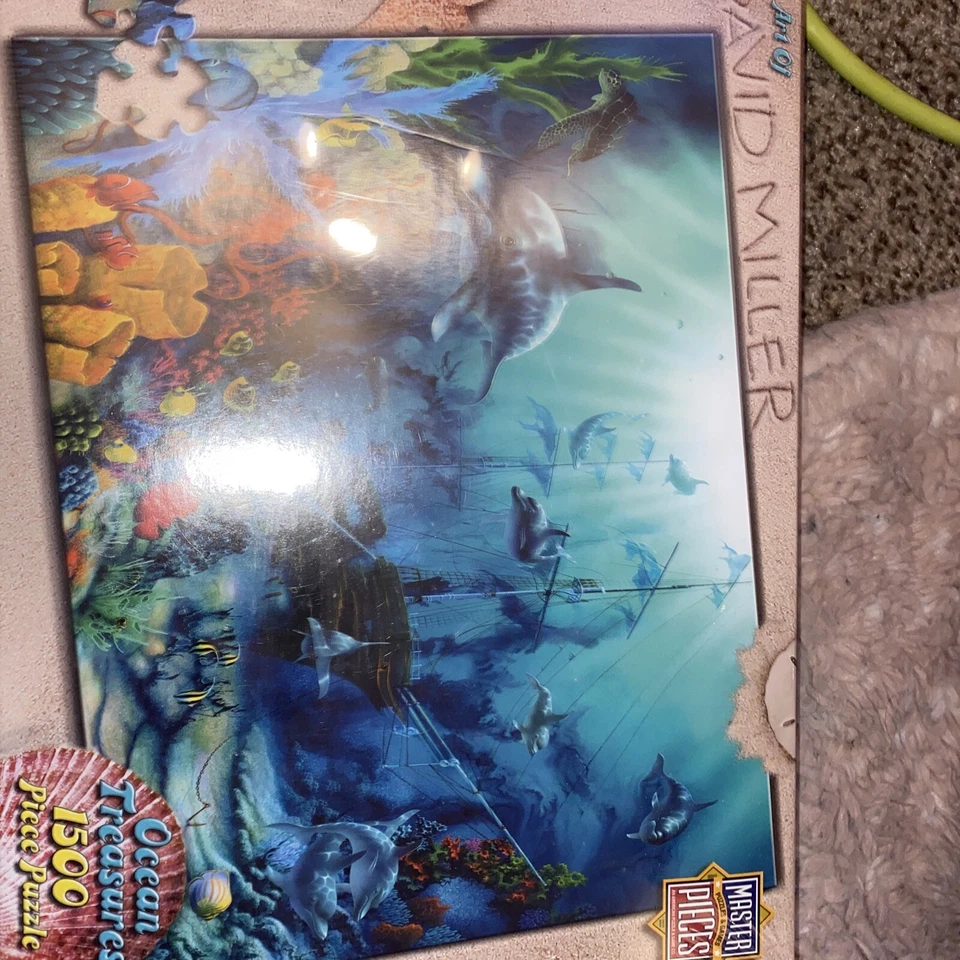 Ocean Treasures David Miller 杰作 1500 件拼图 24"x33" A41 — 第 1/3 张图片