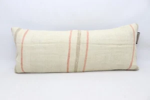 Lumbar pillow cover, 14x36 kilim pillow cover, Handmade kilim cover, K144 - Picture 1 of 5
