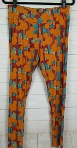 LuLaRoe TC Disney Leggings Orange Mickey Ears New - Picture 1 of 3
