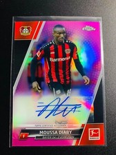 2021-22 Topps Chrome Bundesliga Auto Moussa Diaby #BCA-MDI Pink Refractor /75