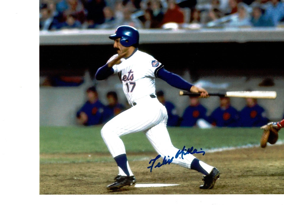 New York Mets All Star  Felix Millan  autographed  8x10 action  photo - Image 1 of 1