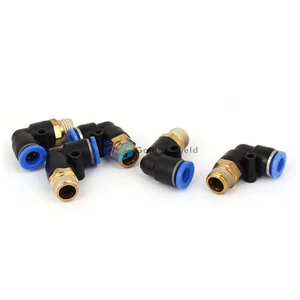 5Pcs 8mm Tube 1/4BSP Male Thread Pneumatic L Shaped Quick Fitting Coupler✦Kd - Picture 1 of 4