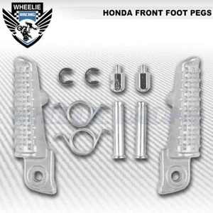 FRONT PAIR FOOTREST FOOT PEGS/MAIN STEP ARM SILVER SET 03-16 HONDA CBR/CB LH+RH - Picture 1 of 1