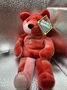 Salvino’s Bamm Beano’s Mark McGwire #25 Denver July 4 Red Plush Bear w/ Tag - Picture 1 of 9