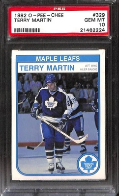 1982 O-PEE-CHEE #329 TERRY MARTIN PSA 10 GEM-MT 21462224  - Image 1 of 3