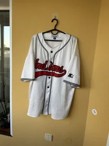 Vintage 80s Starter Cleveland Indians MLB Pinstripe Jersey Sz XL - Picture 1 of 9