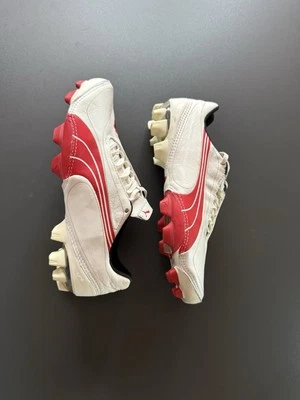 Puma V1.08 K I FG Mens Footbal Soccer Boots Leather WHITE/RED Size US 8.5 - Image 1 of 4