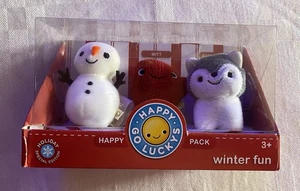 Happy Go Luckys Especial Vacaciones Edición Limitada Invierno Diversión Muñeco de Nieve Mitón Husky - Imagen 1 de 11