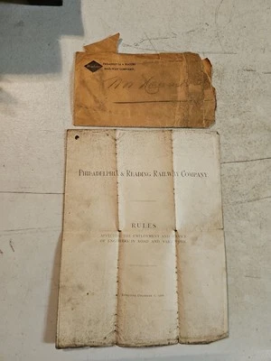 Vintage 1906 Philadelphia and Reading Railroad Company Rules For Employment  - Image 1 of 4