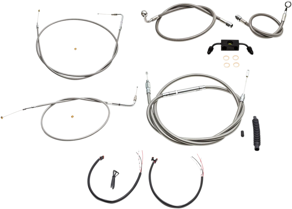 Kit de línea de freno/cable de manillar LA CHOPPERS - Completo - 15" - 17" HD Sportster Foto 1 de 1