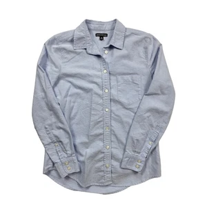 J. Crew Mercantile Oxford Blau Brusttasche Knopfleiste L/S Bluse Damen Größe XS - Bild 1 von 4