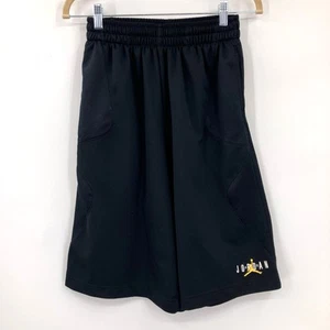Air Jordan Nike Y2K schwarz weiß bestickt Kordelzug Taschen Pull-On Shorts - Bild 1 von 9