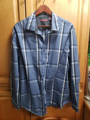 Camisa XXL AXIST Para Hombres Azul A Cuadros Algodón/Poliéster Manga Larga Abotonada 2XL  Foto 1 de 4