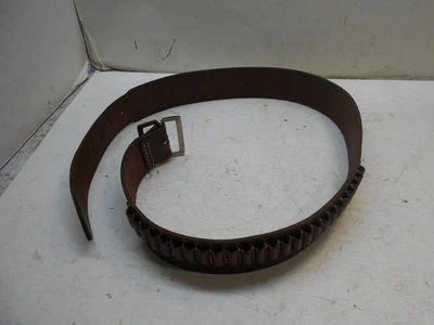 Cartucho de cinturón de pistola de cuero mediano Hunter 122 .22 hebilla plateada idea de regalo para hombre Foto 1 de 4