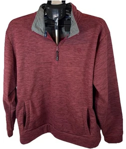 Wrangler George Strait Collection Men's 1/4 Zip Knit Pullover Dark Red Sz Lg - Picture 1 of 10
