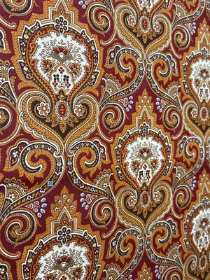 Vintage-Style Jo Morton Andover Fabrics Paisley Cotton Fabric 19 inches x 44" - Image 1 of 4