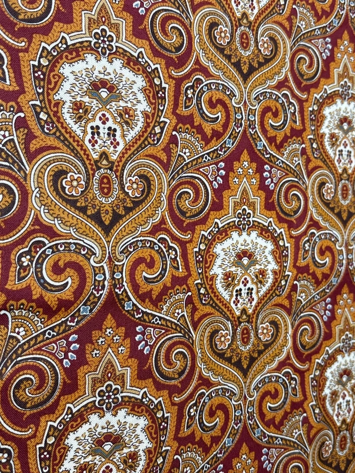 Vintage-Style Jo Morton Andover Fabrics Paisley Cotton Fabric 19 inches x 44" - Image 1 of 4