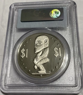 1976 Cook Islands Polynesian God Tangaroa Dong Dollar PCGS PR69DCAM Pop 4/0 - Image 1 of 4