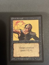 MTG Unholy Strength Beta magic the gathering actual pics NM+