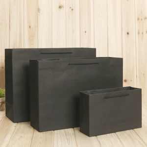 200x Bolsas de Mercancía de Papel Kraft Negro Graduación Hágalo usted mismo Artes Navidad Bolsa de Año Nuevo - Imagen 1 de 8