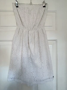 Gilly Hicks White Lace Strapless Dress - UK S - Picture 1 of 4