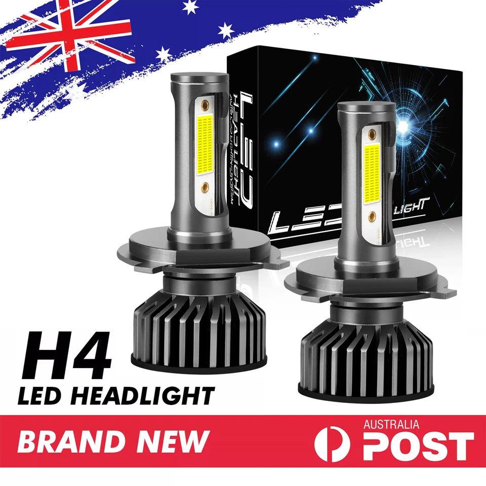 LED Headlight H4 HB2 Bulbs High Low White Globes For Mazda MX5 1998-1999 2000 - image 1 of 4