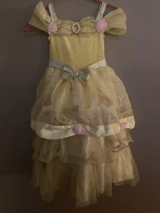 Beauty & Beast Belle Halloween Costume Dress Up Play Disney Store Child Size 4 - Picture 1 of 10