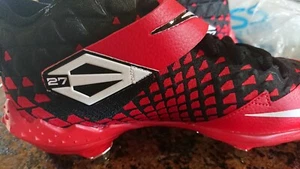 Nike Zoom Force Zoom Trout 6 Mid Baseball Cleats Men's Size 7 Red AT3464-602 - Picture 1 of 6