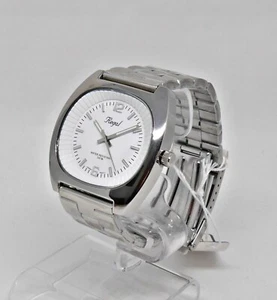 New Boxed Men's Watch Miyota Quartz Movement Silver #067 - Picture 1 of 5