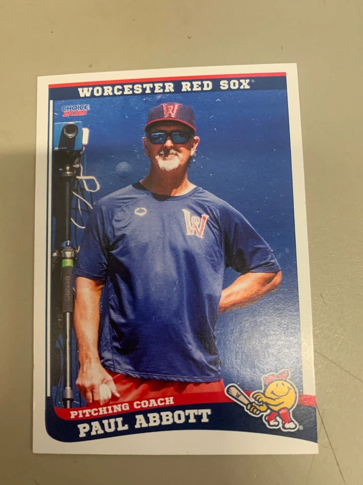 Paul Abbott 2021 Worcester Red Sox Team Card - Image 1 of 1