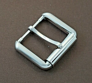 Neu 1 1/2" (#61) Dorn-Rollschnalle, gebürstetes Nickel-Finish Jeans Freizeit USA - Bild 1 von 6