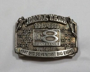 RARE 1995 Sterling Silver HUGE Belt Buckle BIG 8 Conference #ed of 100 Neb. - Picture 1 of 7