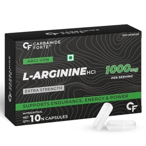 Carbamide Forte L Arginine 1000mg Supplement 10 Veg Capsules - Picture 1 of 4