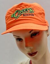 VTG 80s  CHEERS BOSTON Embroidered Snapback Hat Baseball Cap RARE ORANGE!!