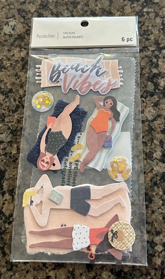 Recollections BEACH VIBES sticker set Quick Ship