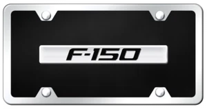 Ford F-150 Name Plate Black Acrylic Kit License Plate Frame Official Licensed - Imagen 1 de 2