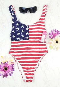 Traje de baño XS Xhilaration Scoop Mujer Bandera estadounidense Día de la Independencia de EE. UU. - Imagen 1 de 10