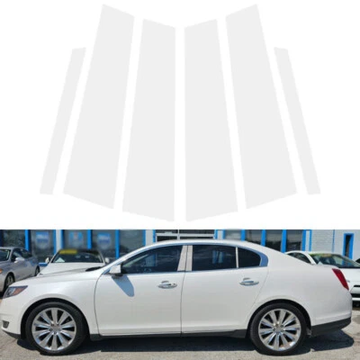 Adesivo para janela postes de pilar tampa acabamento prateado para Lincoln MKS 2009-2016 - Imagem 1 de 4